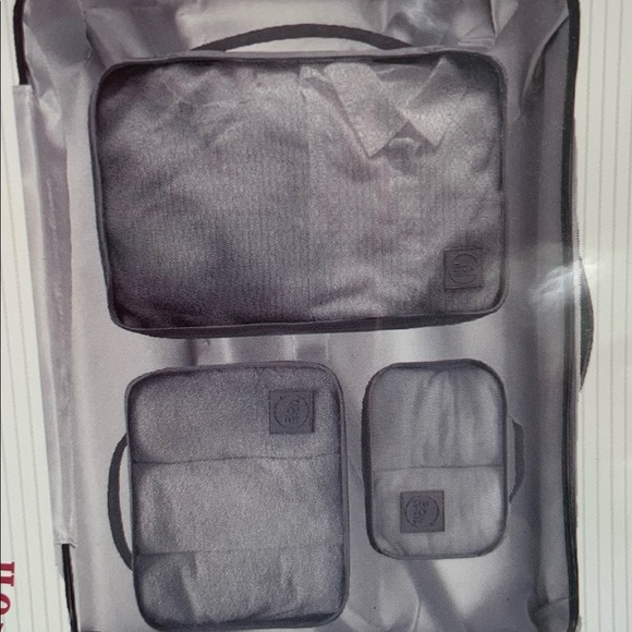 New with tag 4piece CUBE ORGANIZER SET w/name tag For SUITCASE or DRAWERS 3cubes - Picture 3 of 4